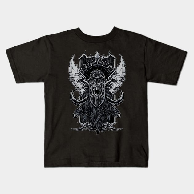 Viking The Art of War Kids T-Shirt by asokabudaya